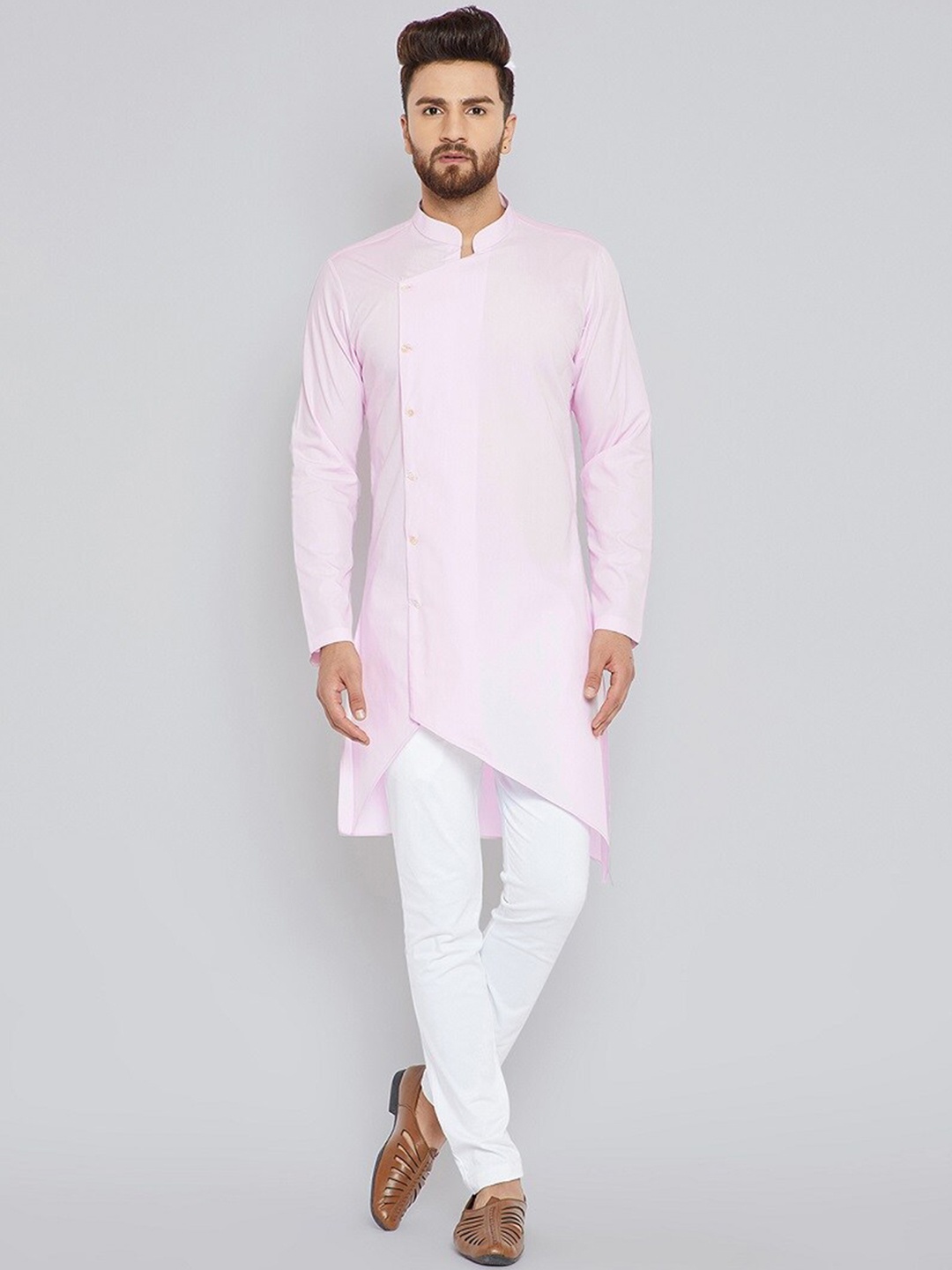 

See Designs Men Pure Cotton Kurta, Pink