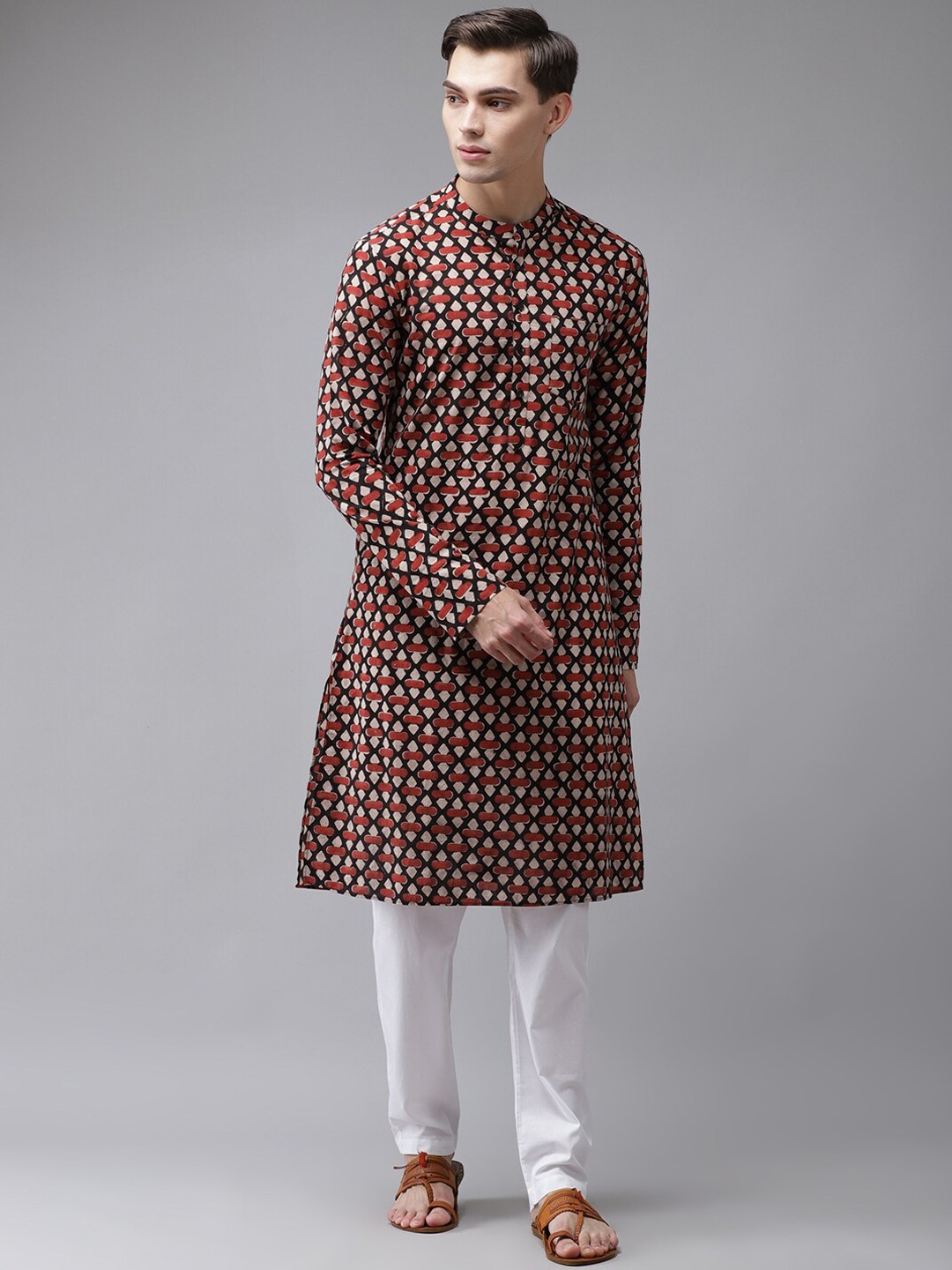

See Designs Men Pure Cotton Kurta, Beige