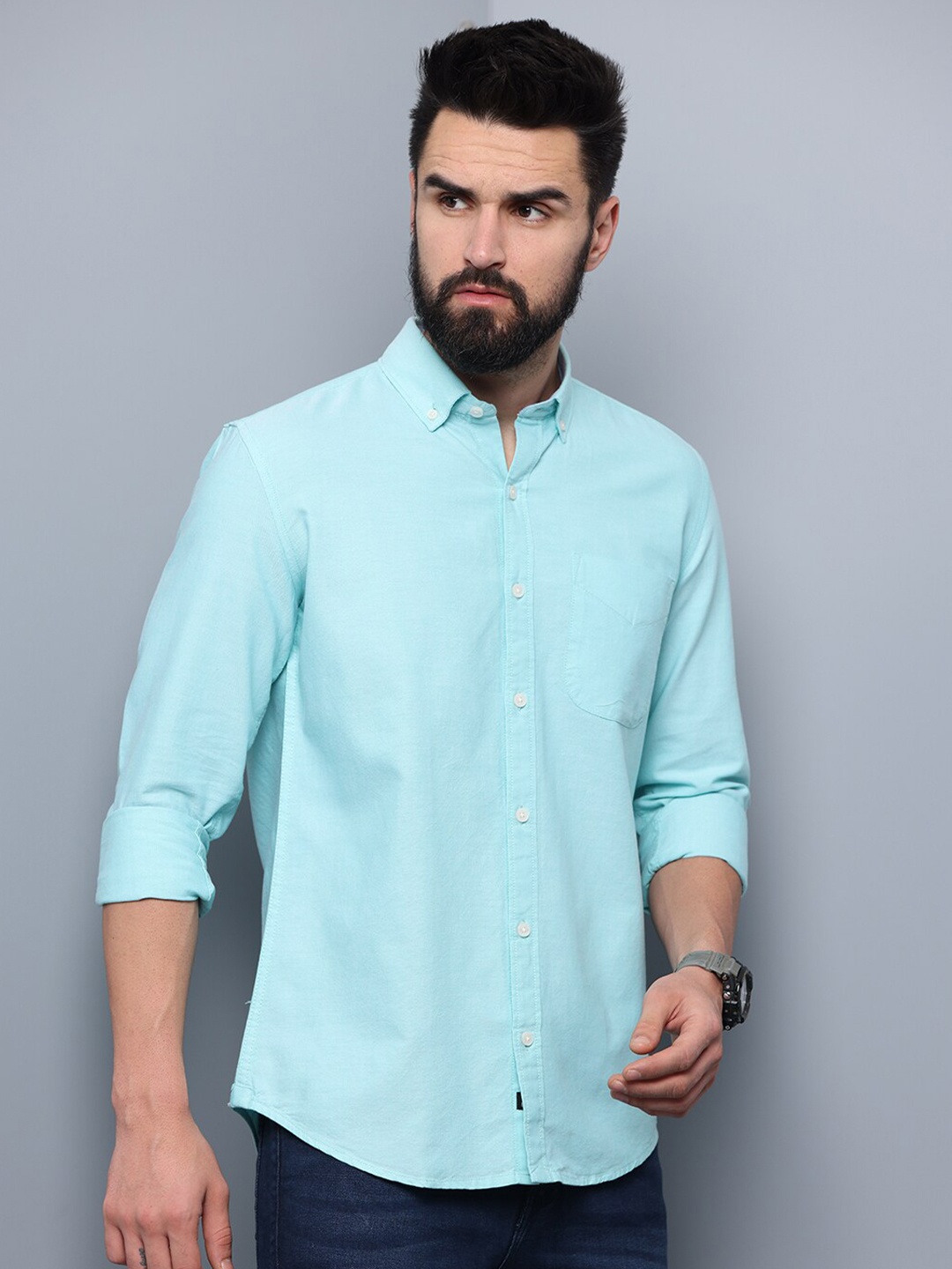 

FOGA Men Standard Slim Fit Casual Shirt, Na