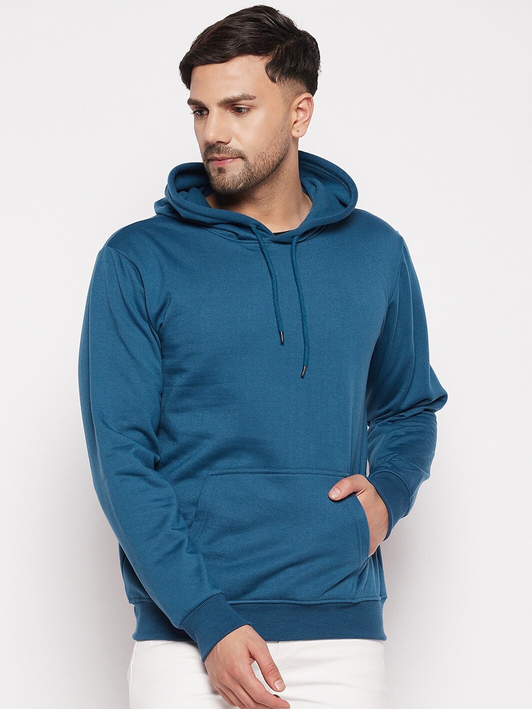 

STROP Hooded Pullover Cotton Sweatshirt, Blue