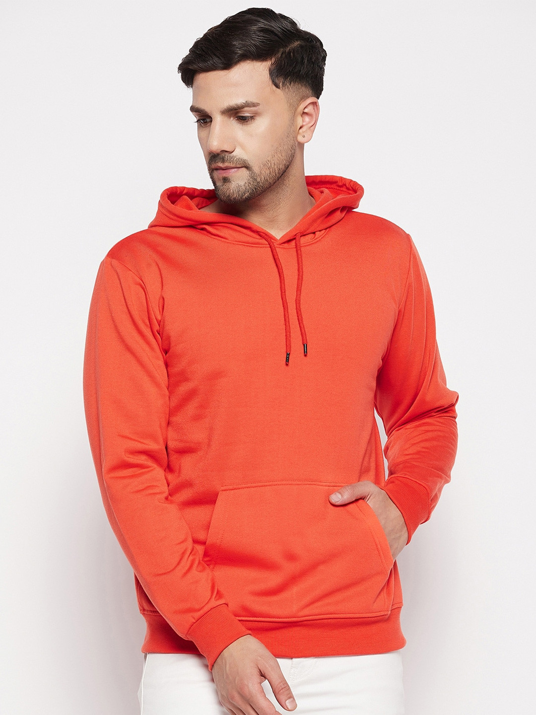 

STROP Hooded Pullover Cotton Sweatshirt, Orange