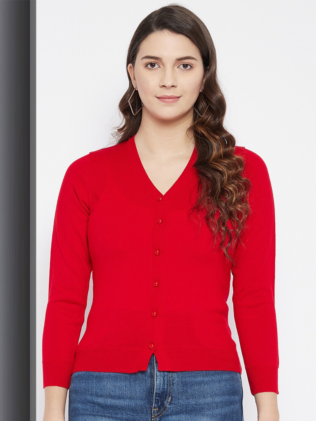 

Zigo Women Wool Cardigan, Red