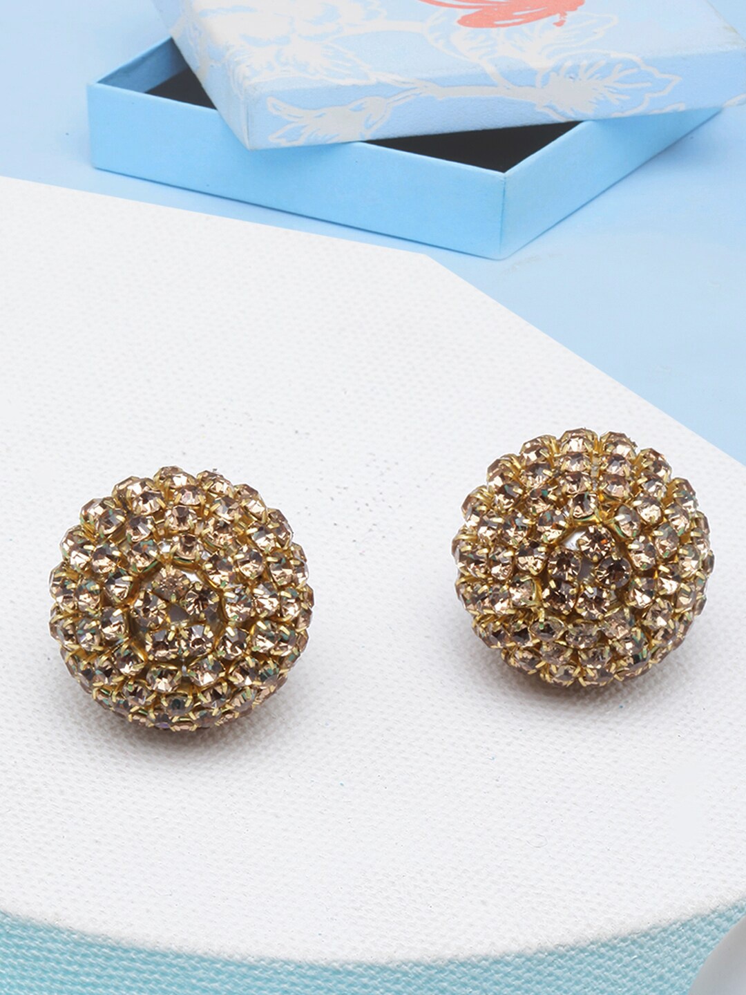 

DIVA WALK Gold-Plated Circular Studs Earrings