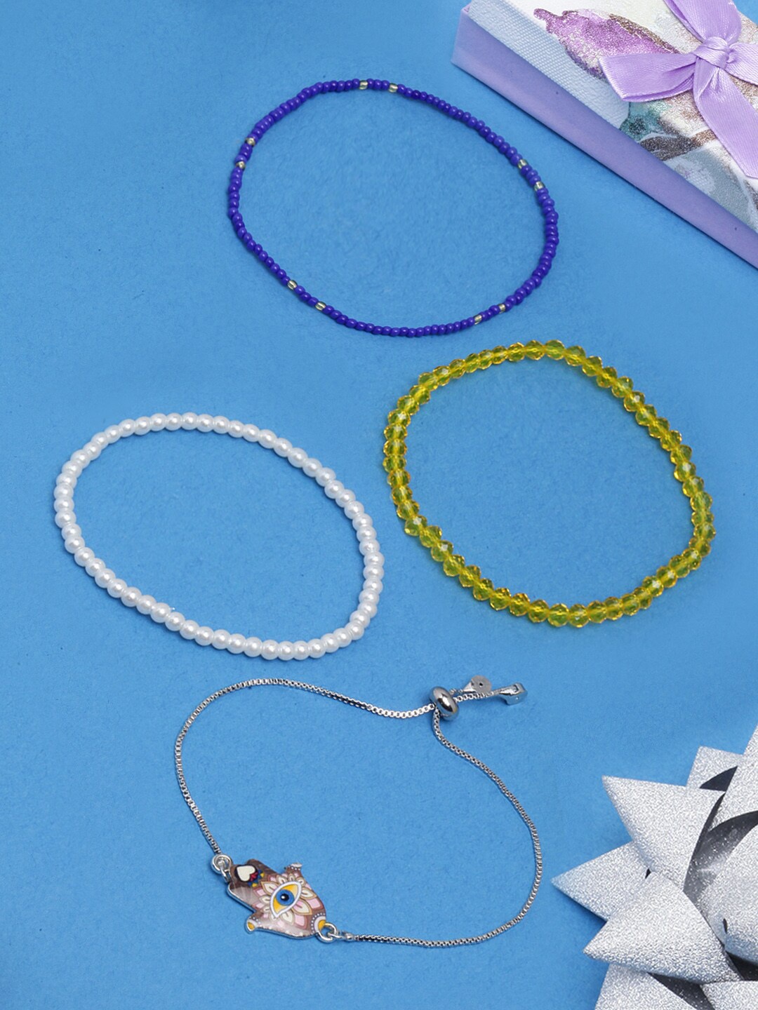 

DIVA WALK Women Set Of 4 Gold-Plated Bracelet