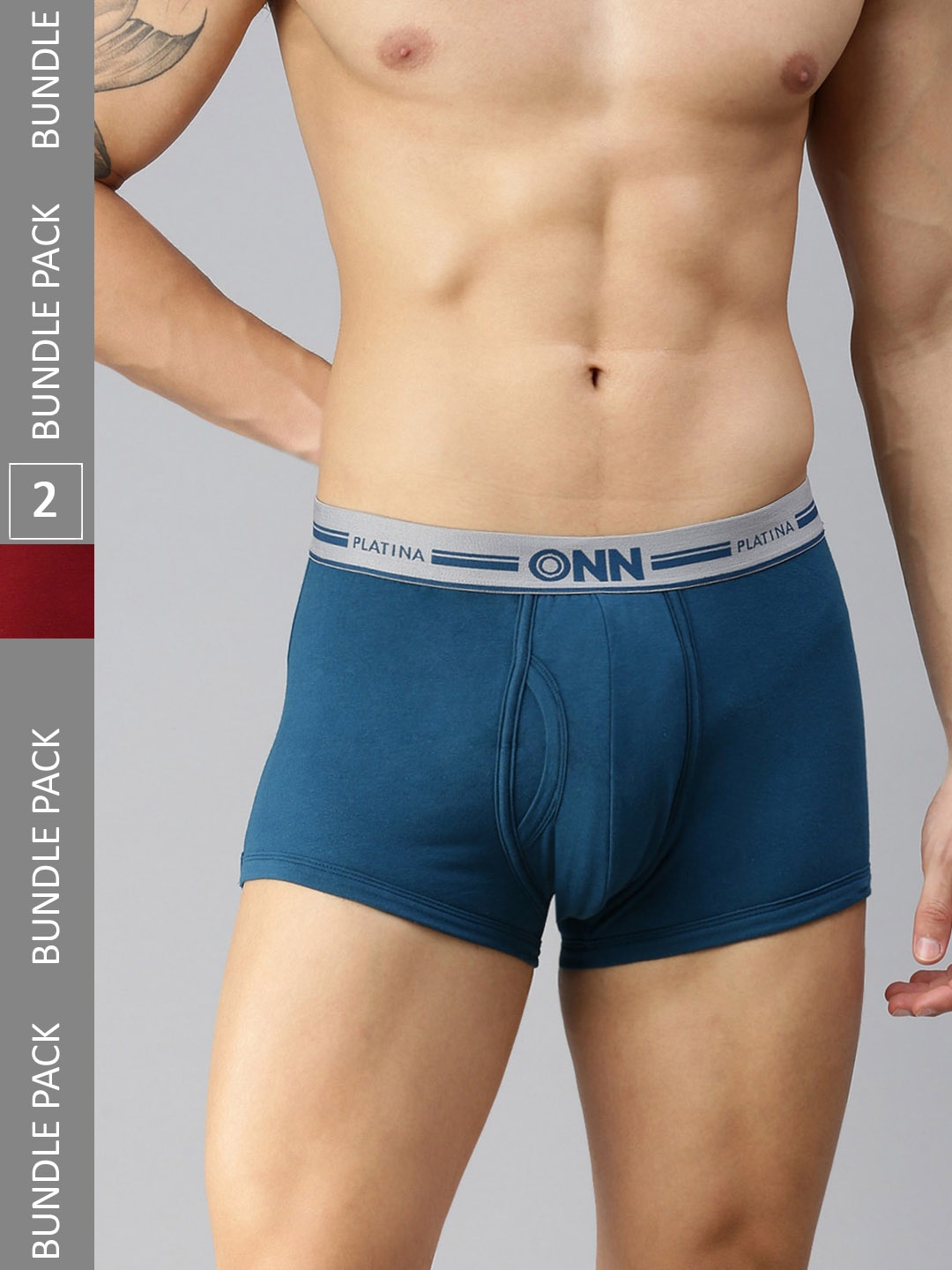 

ONN Men Pack Of 2 Trunks ONN_OP_973_WN_SBLU_2pc, Red
