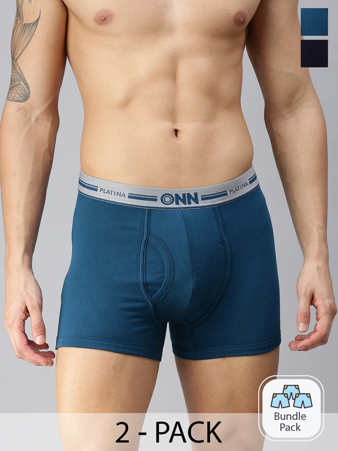 

ONN Men Pack Of 2 Trunks ONN_OP_974, Navy blue