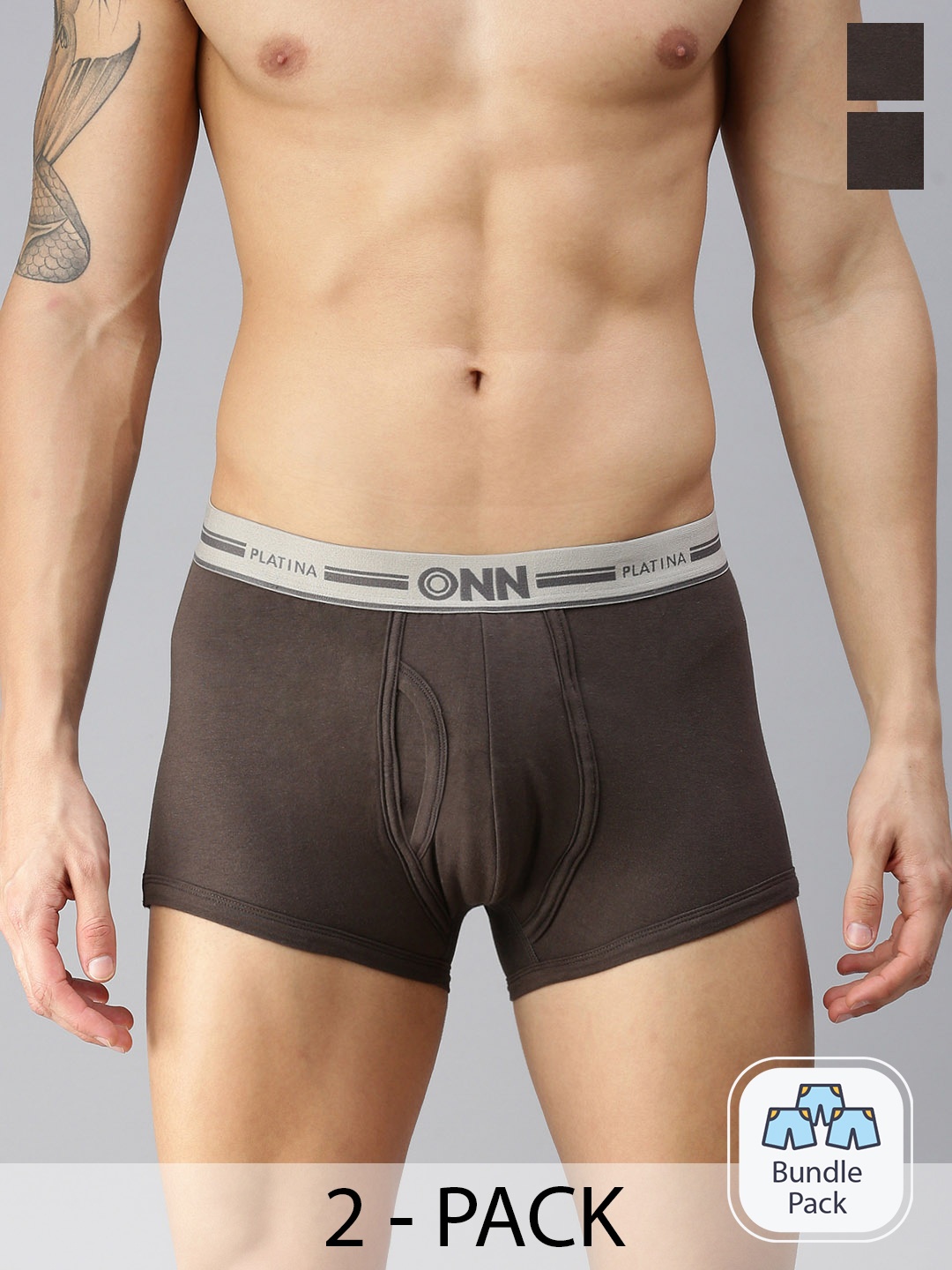 

ONN Men Pack Of 2 Trunks ONN_OP_973, Brown
