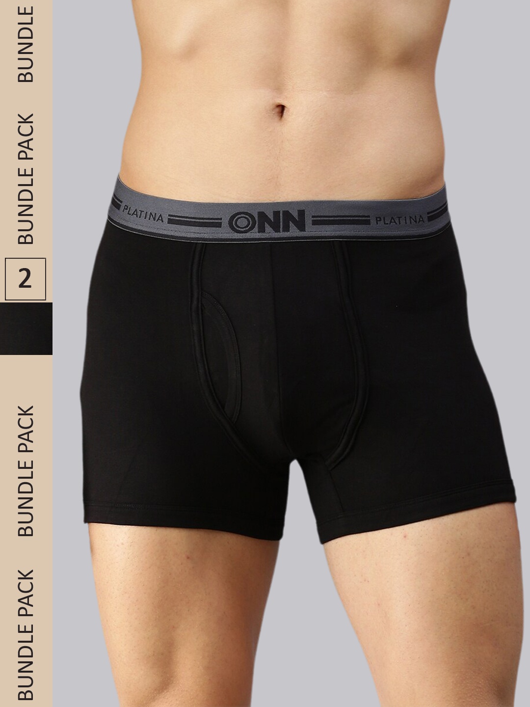 

ONN Men Pack Of 2 Trunks ONN_OP_974_BLK_BLK_2pc, Black