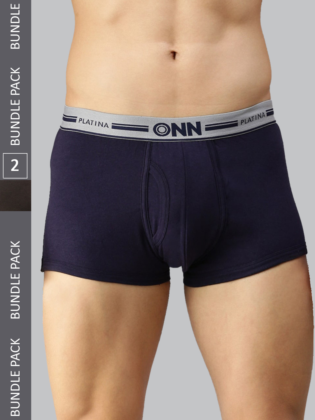 

ONN Men Pack Of 2 Solid Trunks ONN_OP_973, Navy blue