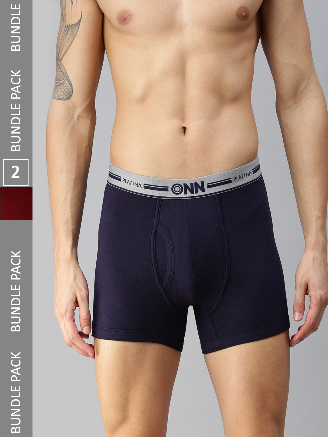

ONN Men Pack Of 2 Trunks, Red