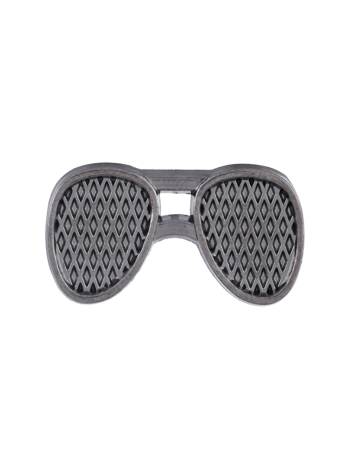

Sanjog Men Textured Goggles-Charm Lapel Pin Brooch, Grey