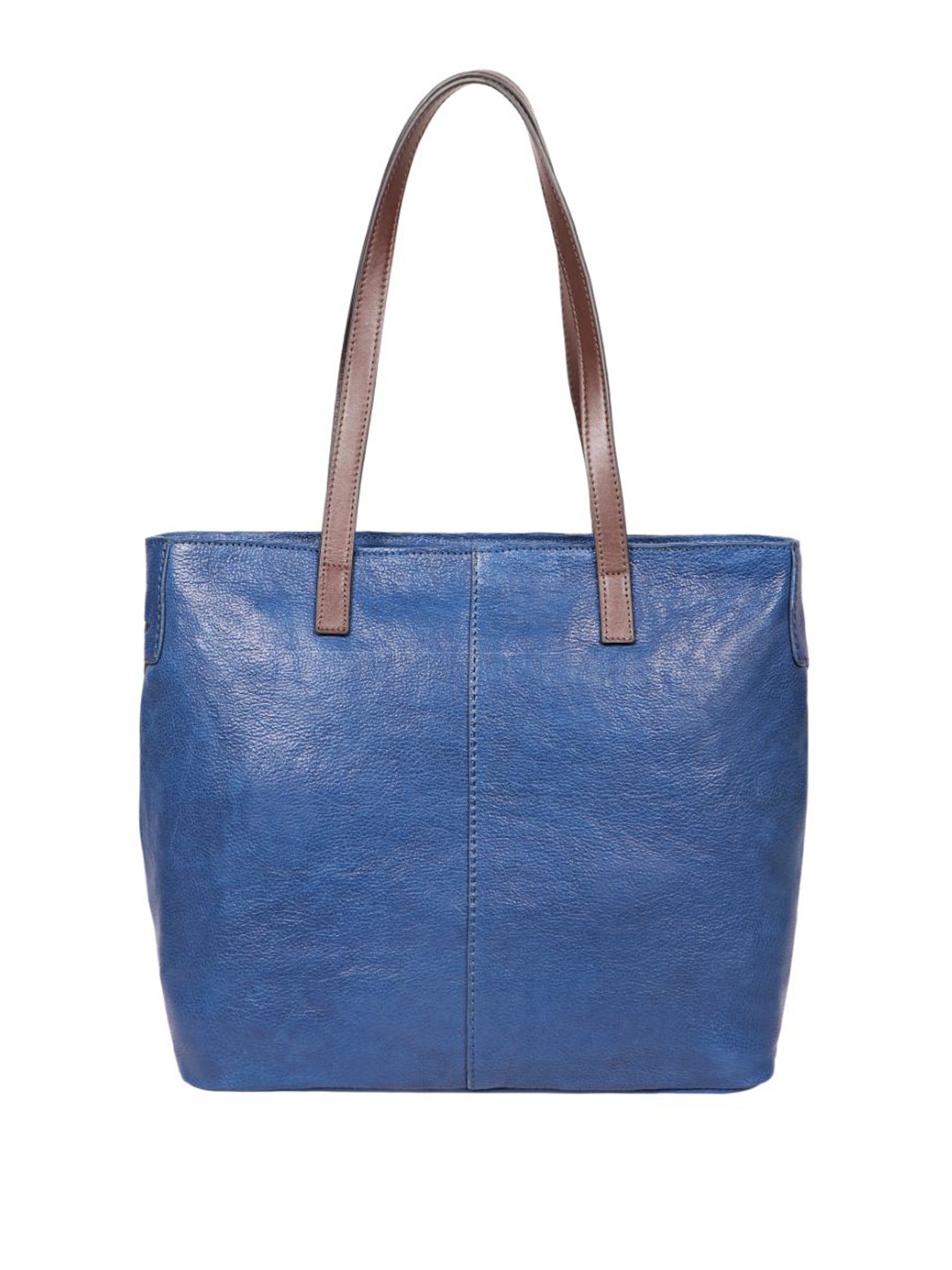 Hidesign Women Leather Oversized Shopper Tote Bag, Blue