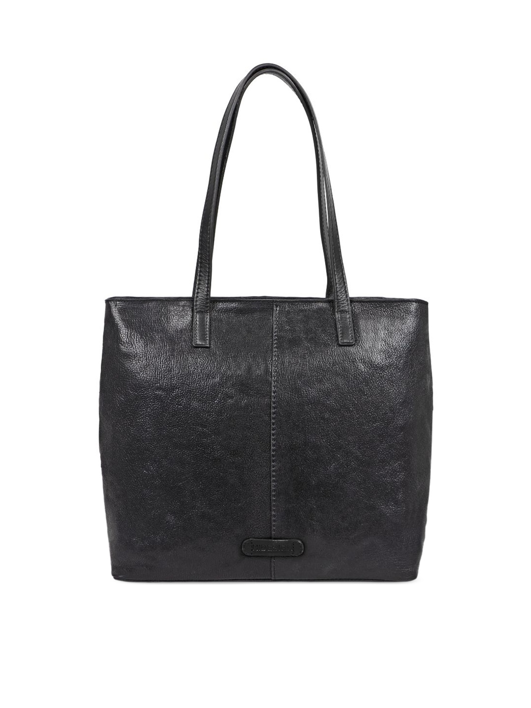 

Hidesign Textured Leather Oversized Structured Shoulder Bag, Black