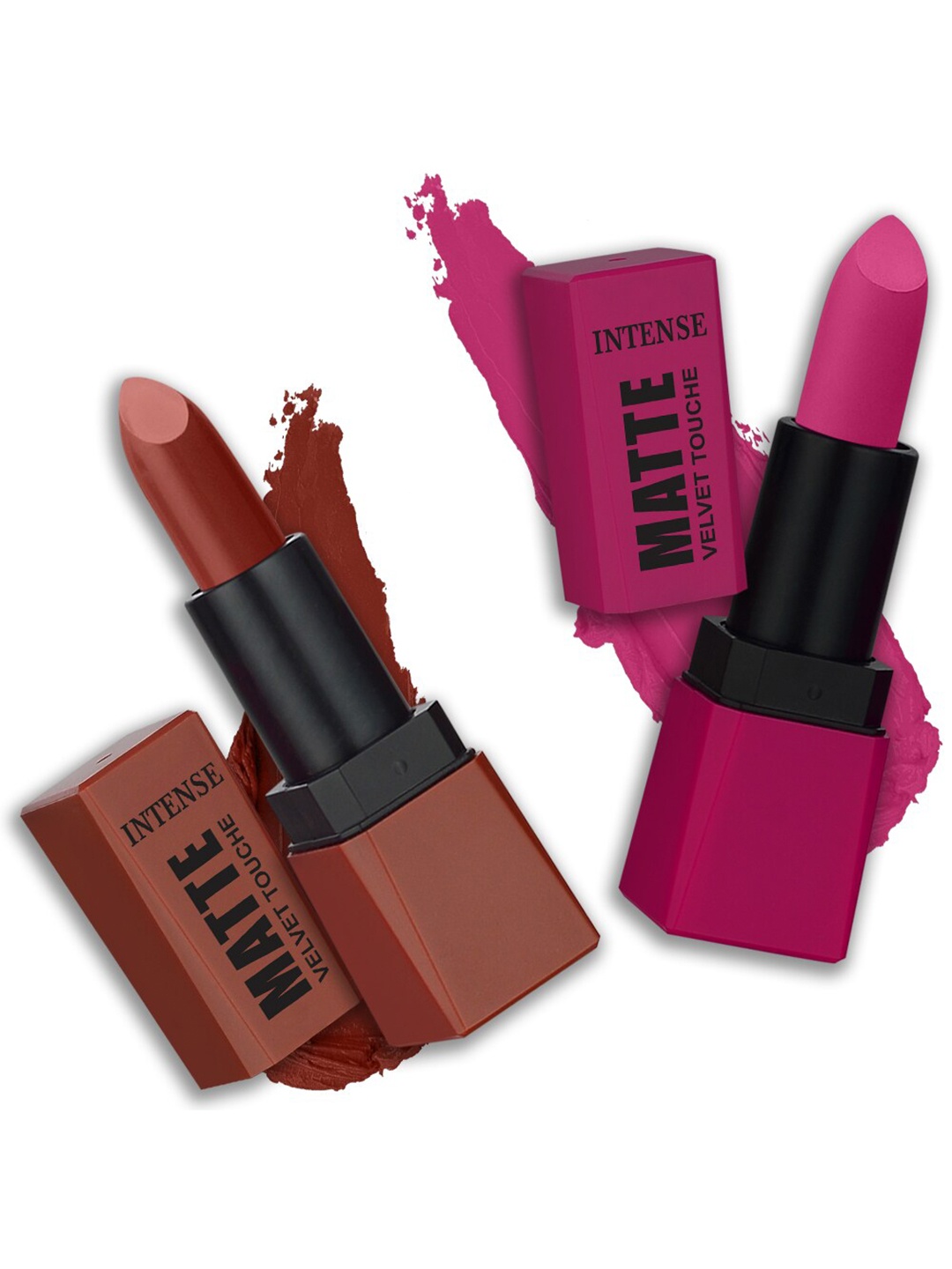 

PERPAA Sensational Matte Intense Velvet Touche Set Of 2 Lipstick - BrownSugar&PinkPassion, Brown