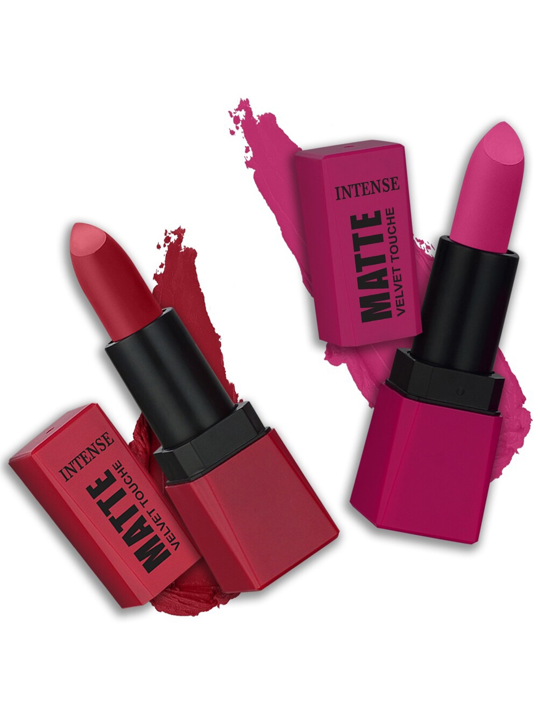 

PERPAA Sensational Matte Intense Velvet Touche Set Of 2 Lipstick - PinkPassion&RockingRed, Pink