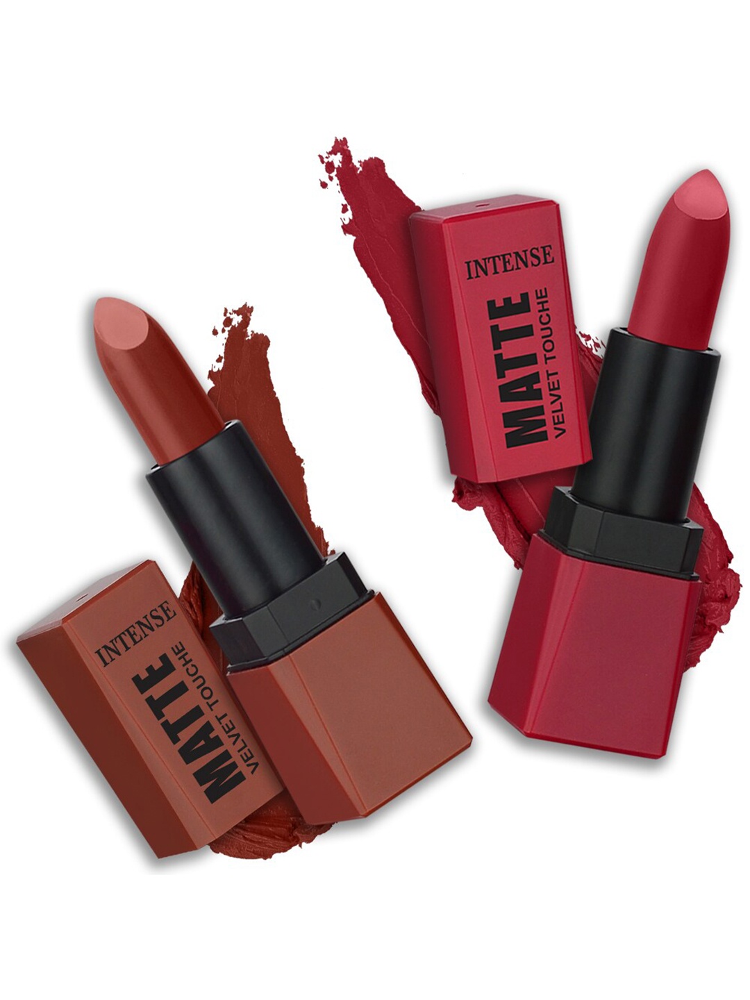 

PERPAA Sensational Matte Intense Velvet Touche Set Of 2 Lipstick - BrownSugar&RockingRed, Nude