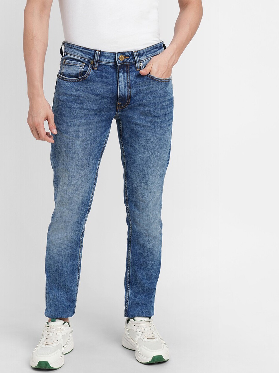 

Jack & Jones Men Slim Fit Low-Rise Heavy Fade Jeans, Blue