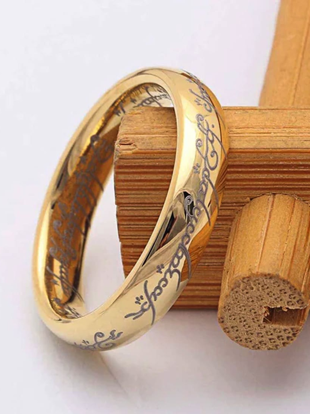 

Yellow Chimes Men Gold-Plated Finger Ring