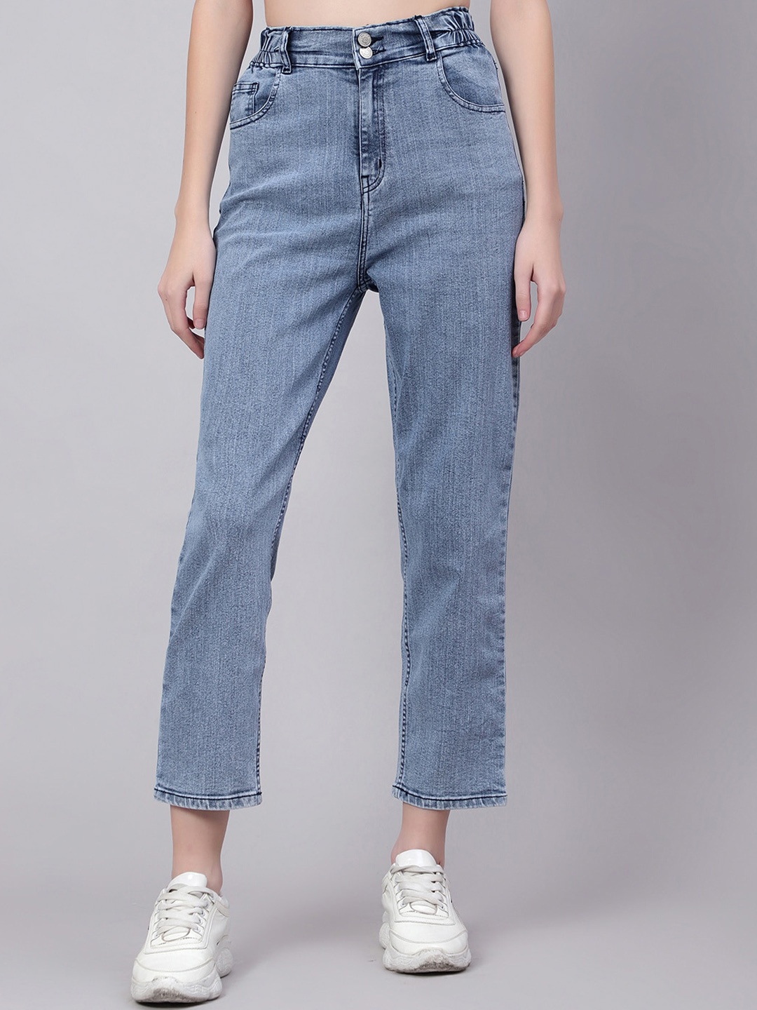 

Kotty Women High-Rise Stretchable Cropped Jeans, Blue
