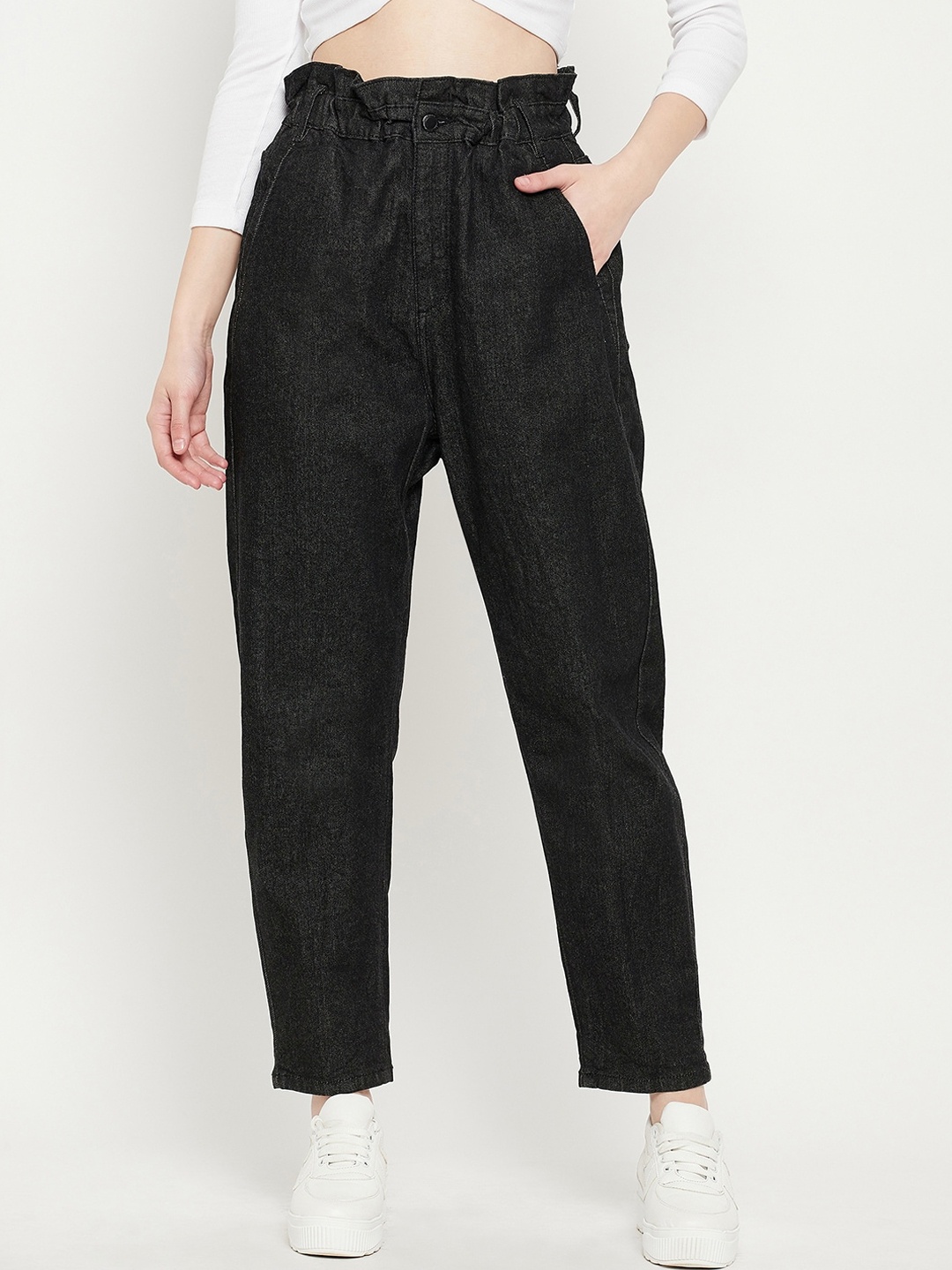 

Madame Women Cotton Jeans, Black