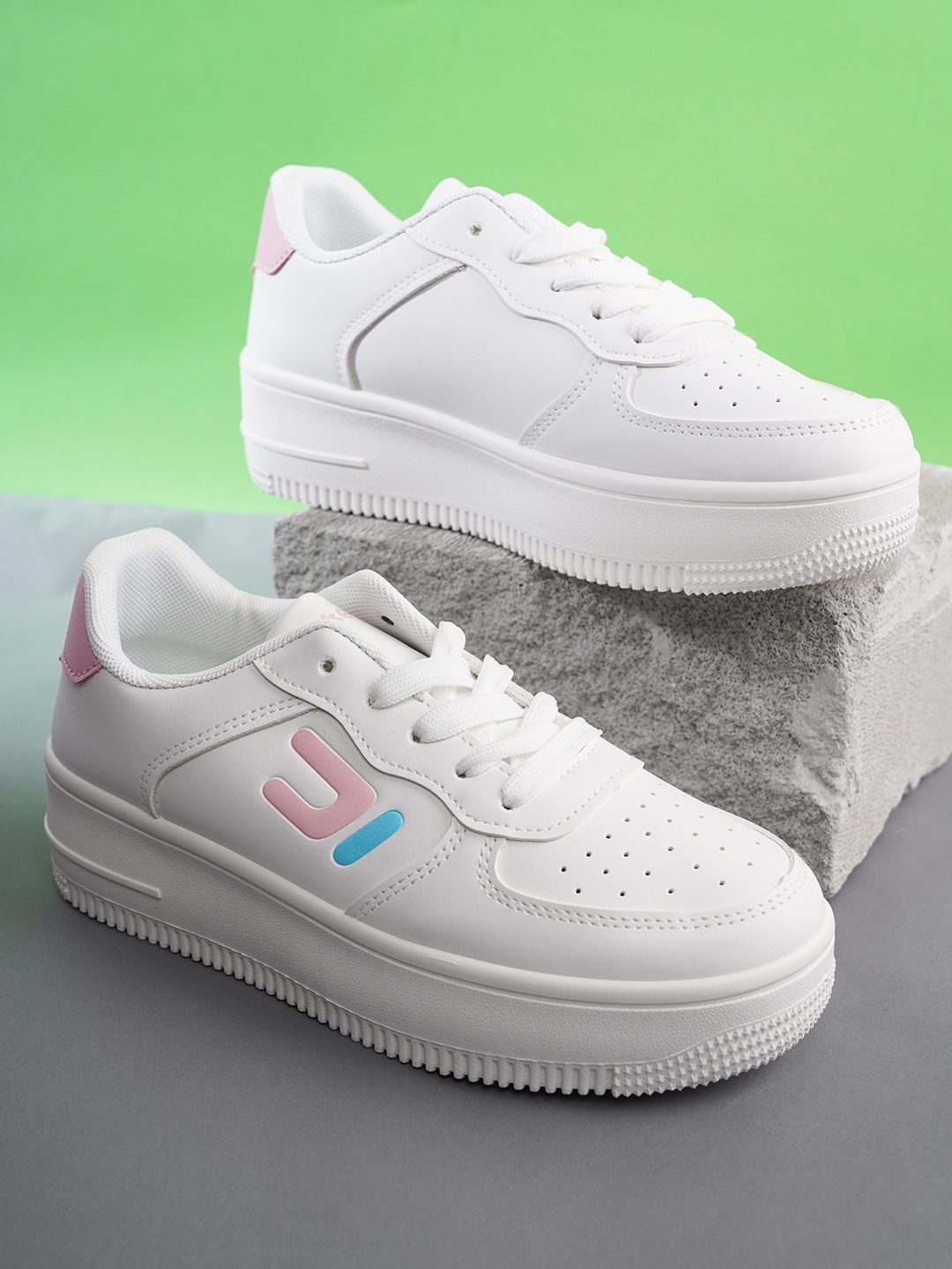 

ICONICS Women Perforations Sneakers, White