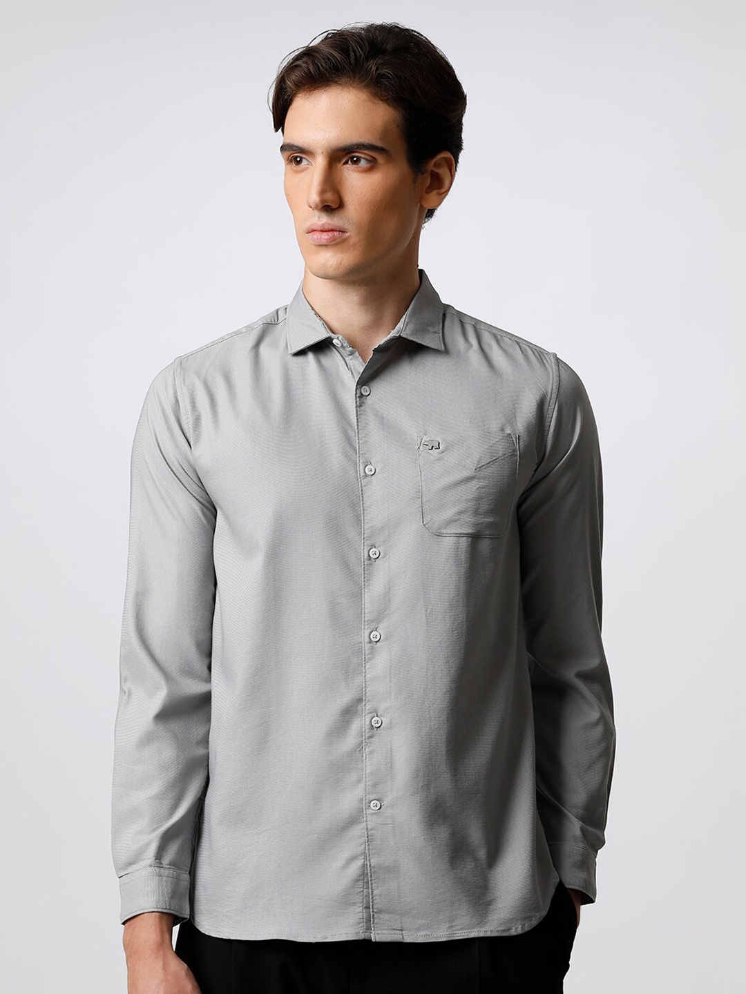 

THE BEAR HOUSE Men Slim Fit Casual Shirt, Grey