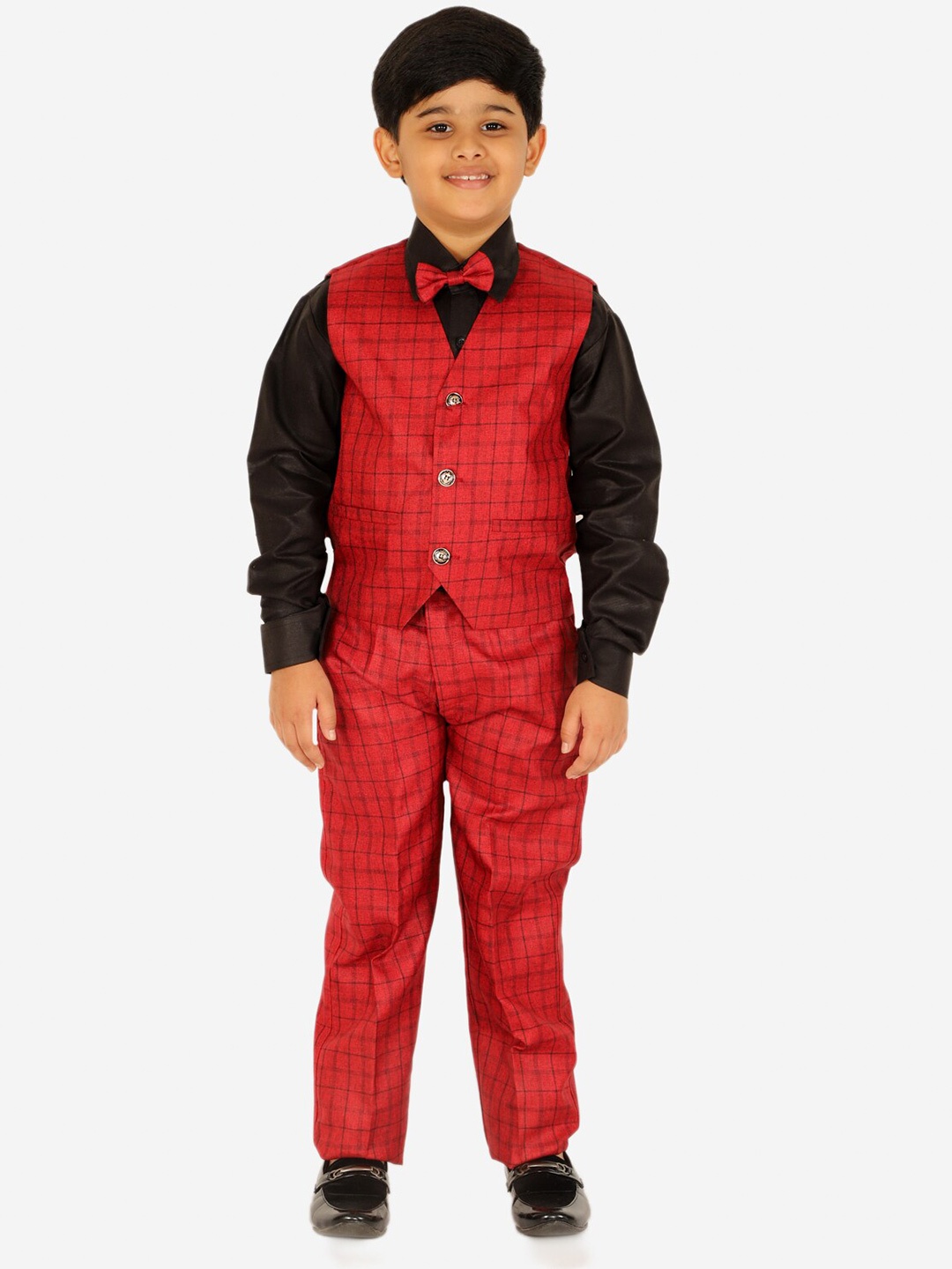 

Pro-Ethic STYLE DEVELOPER Boys 3 Piece Checked Suit Set, Red