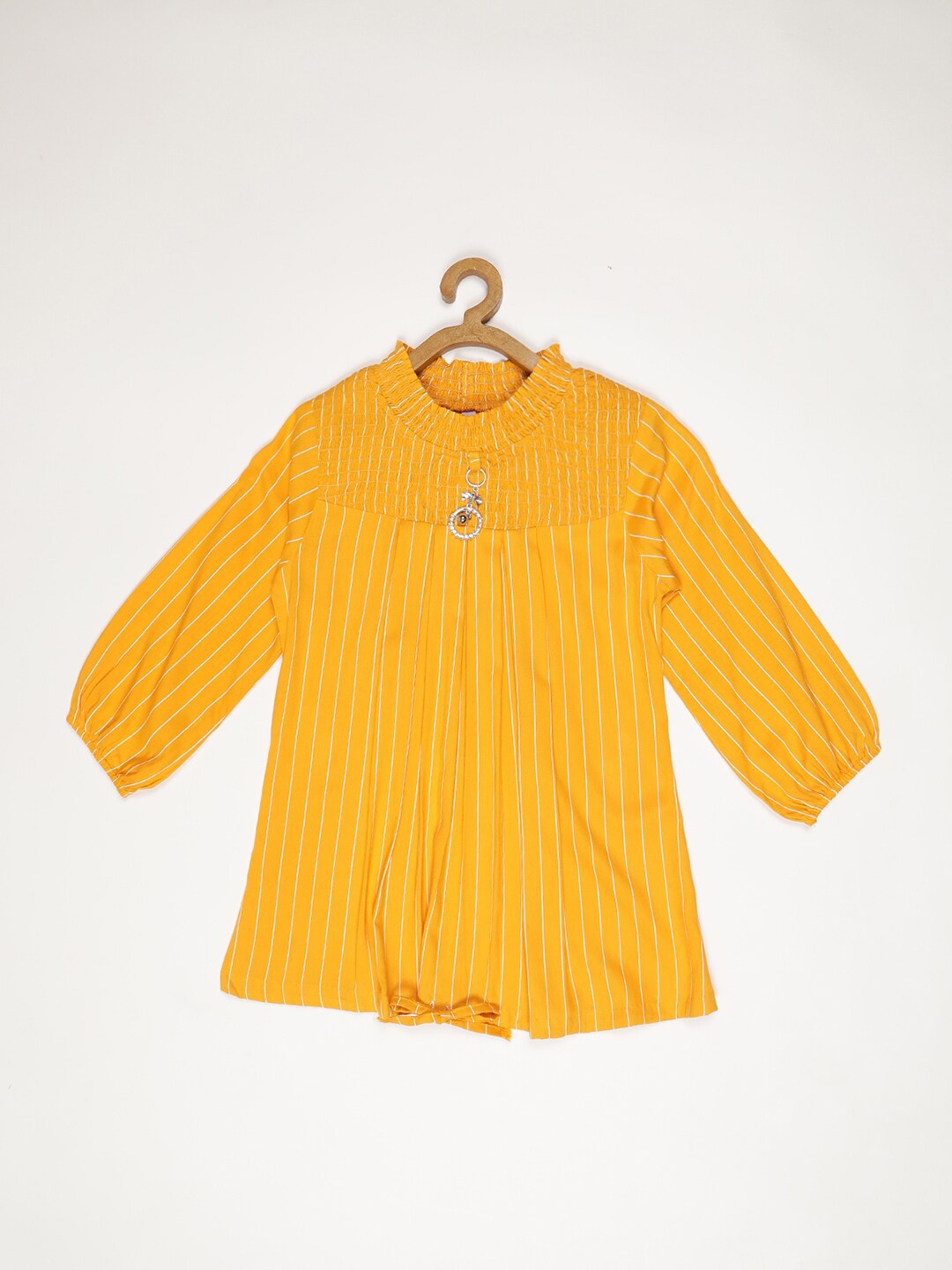 

V2 Value & Variety Girls Yellow Striped Top, Mustard