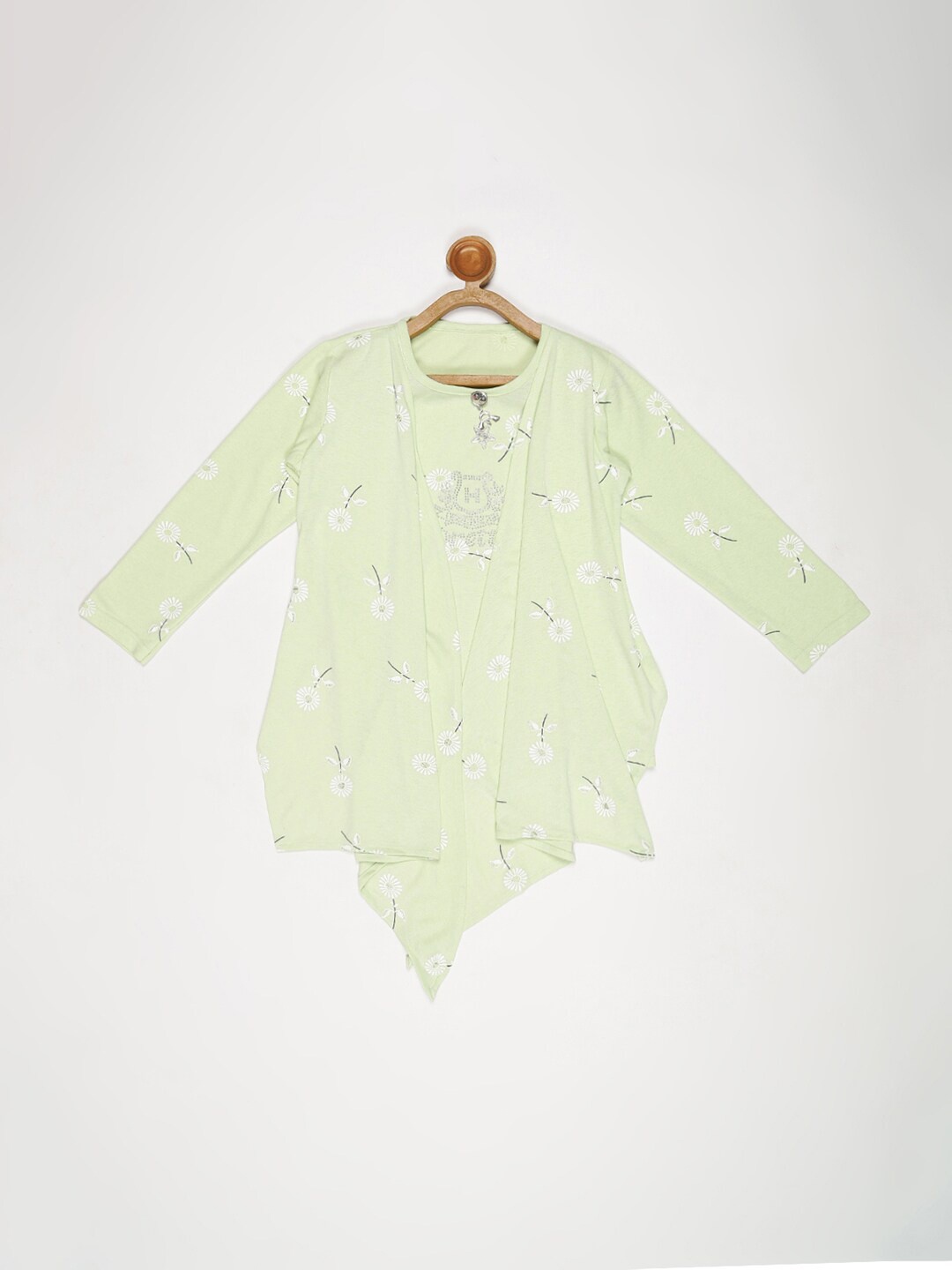 

V2 Value & Variety Girls Floral Print Top, Green