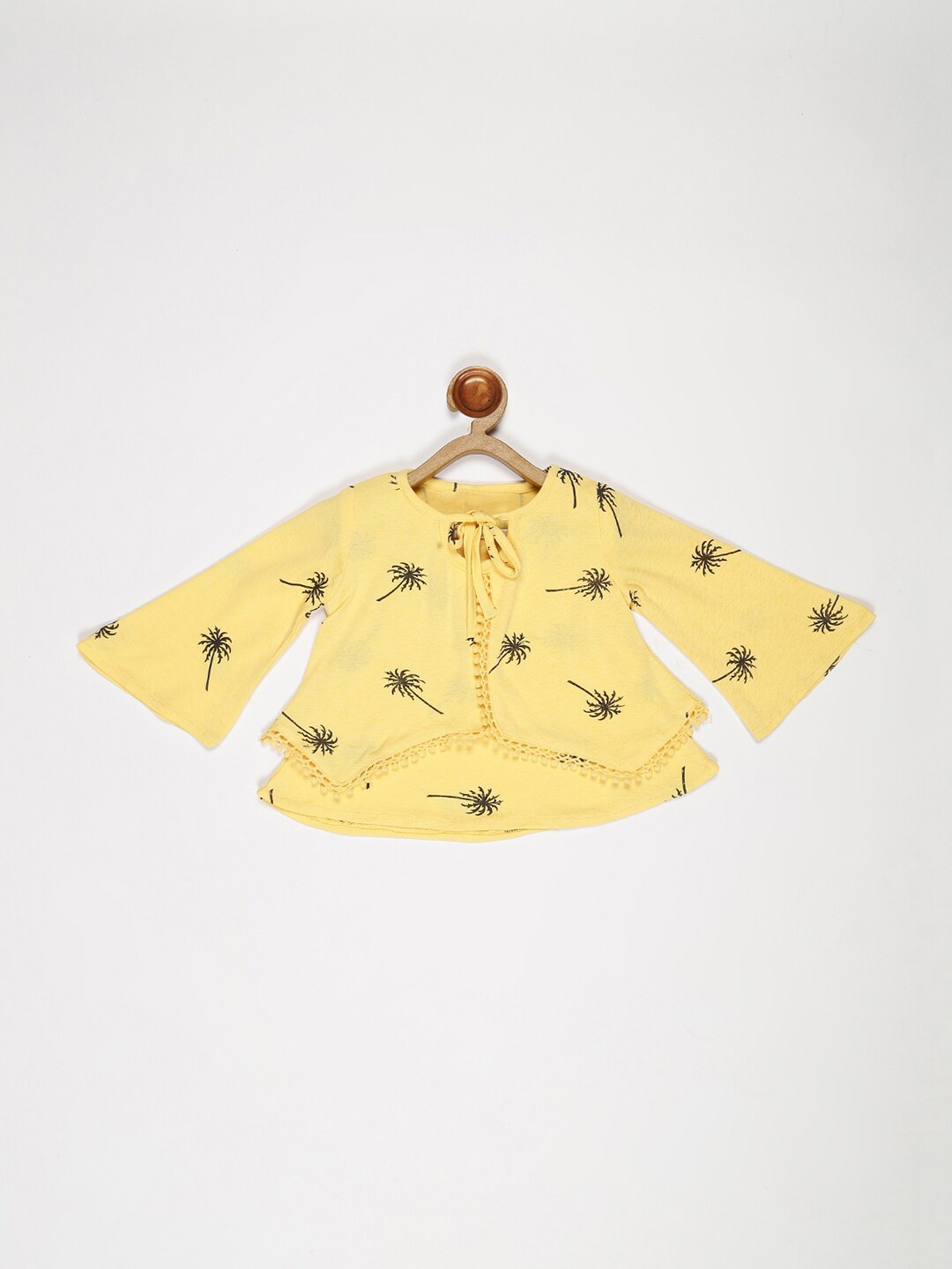 

V2 Value & Variety Girls Tropical Print Tropical Cape Top, Yellow
