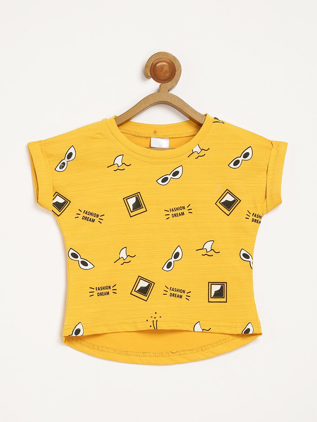 

V2 Value & Variety Printed Extended Sleeves Tank Top, Mustard
