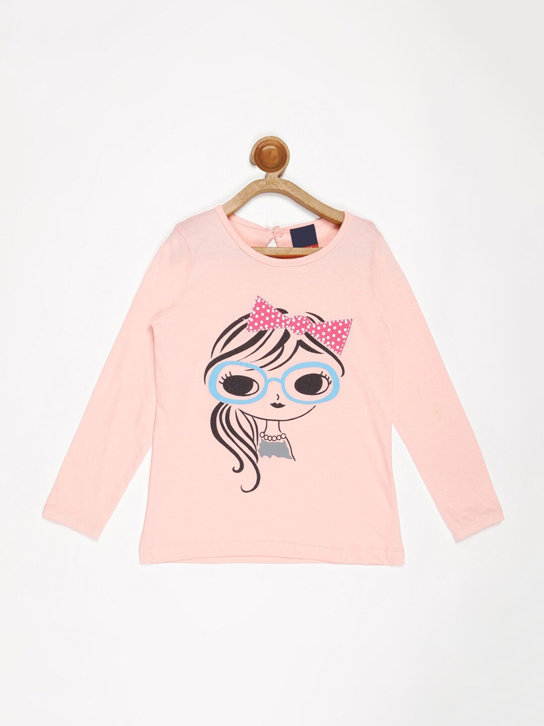 

V2 Value & Variety Girls Printed Top, Beige