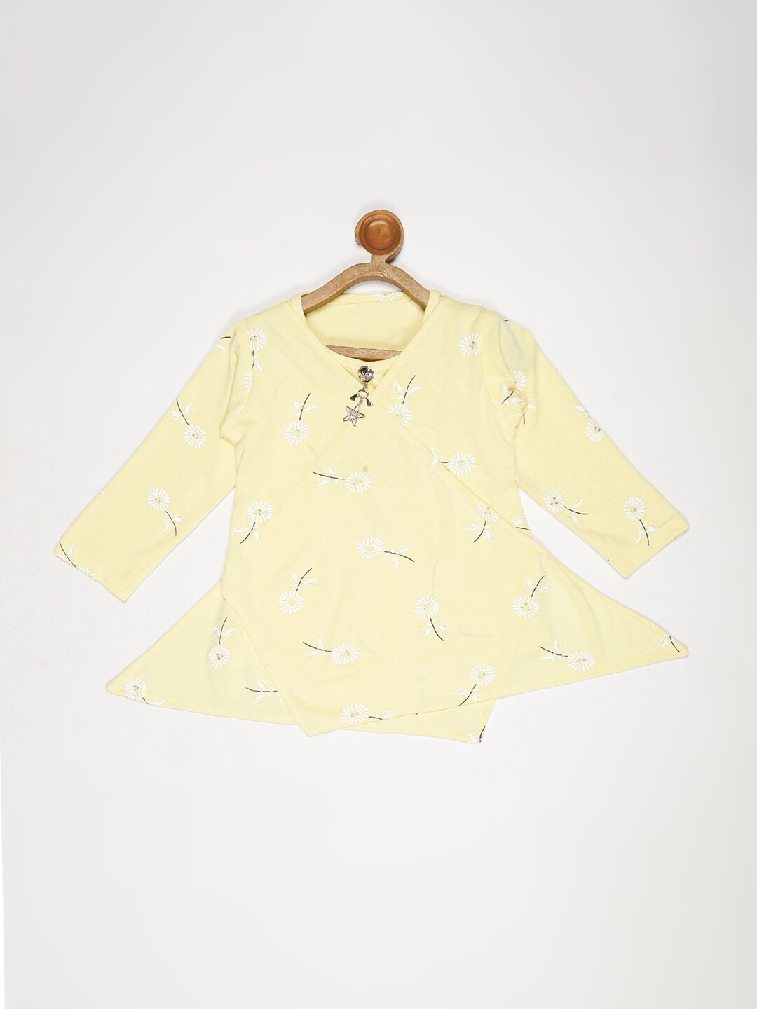 

V2 Value & Variety Girls Floral Print Top, Yellow