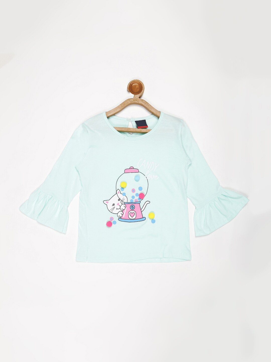 

V2 Value & Variety Girls Printed Top, Sea green