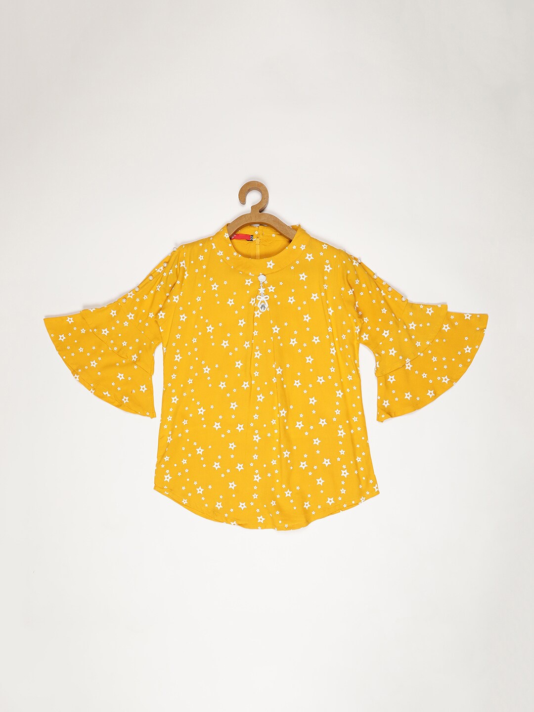 

V2 Value & Variety Girls Printed Top, Yellow