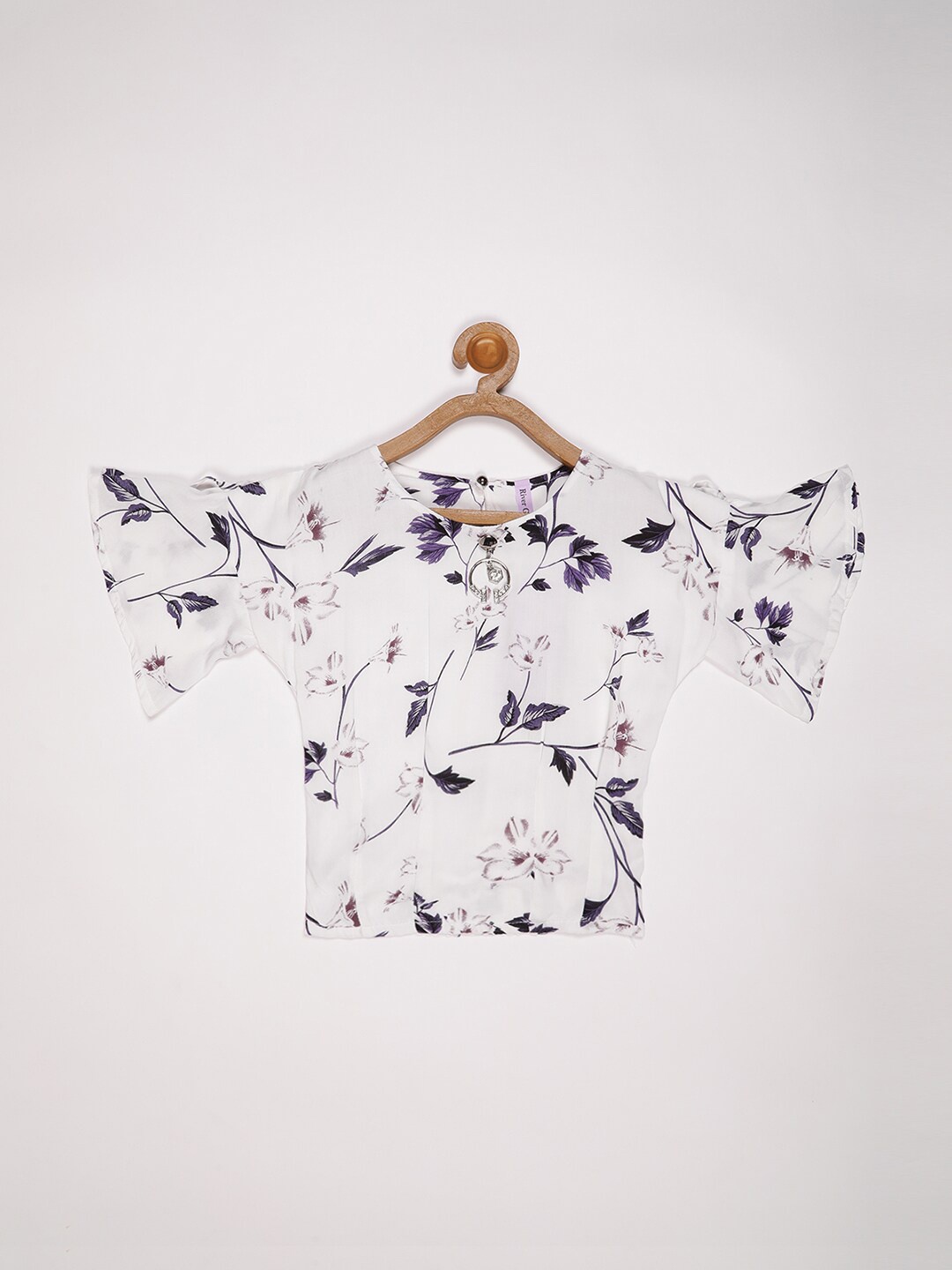 

V2 Value & Variety Girls Floral Print Top, White
