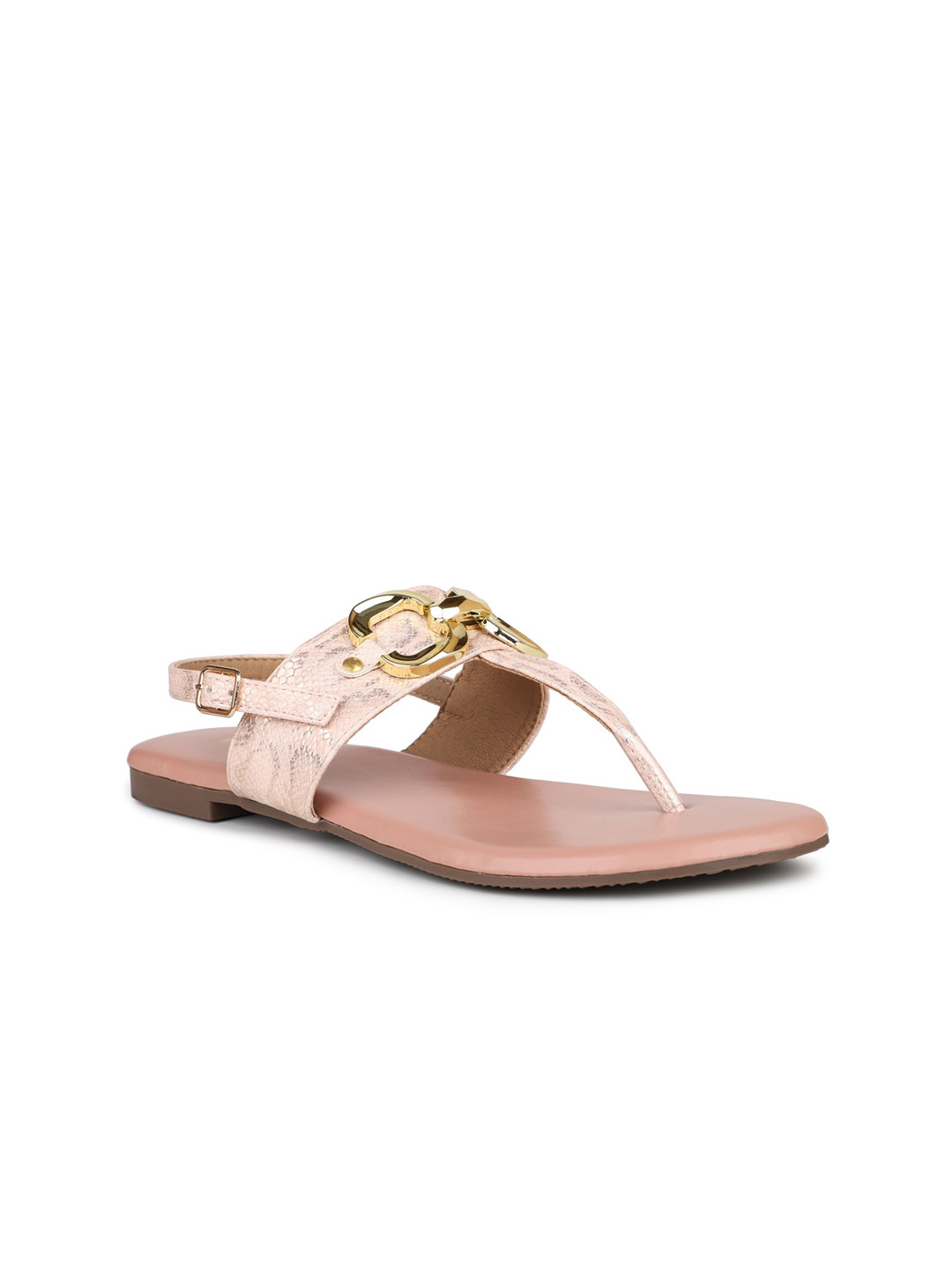 

Inc 5 Women T-Strap Open Toe Flats, Peach