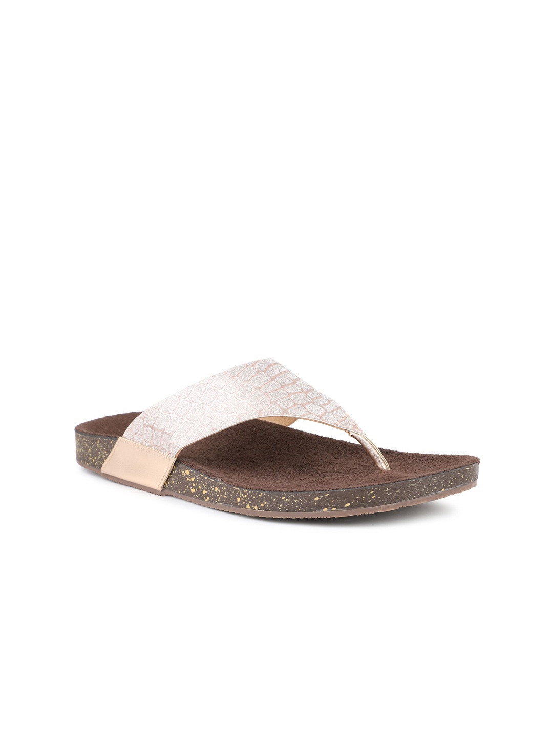 

Inc 5 Women Embellished Open Toe Flats, Rose gold