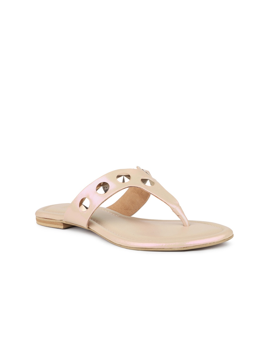 

Inc 5 Women T-Strap Open Toe Flats, Rose gold
