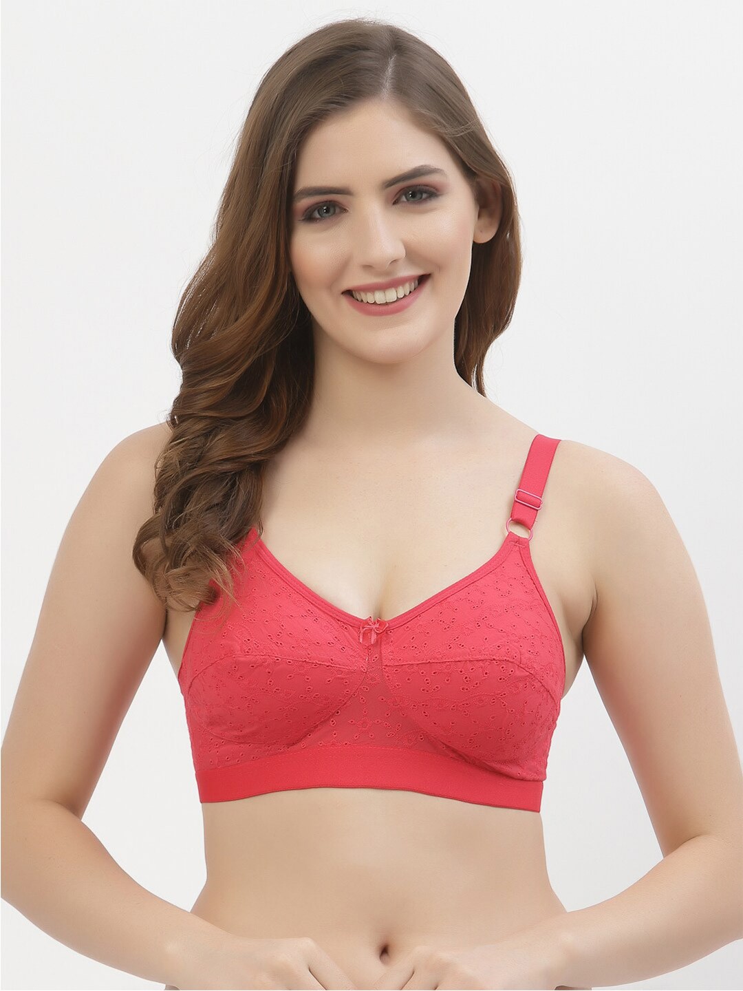 

Floret High Support Cotton Bra, Rose