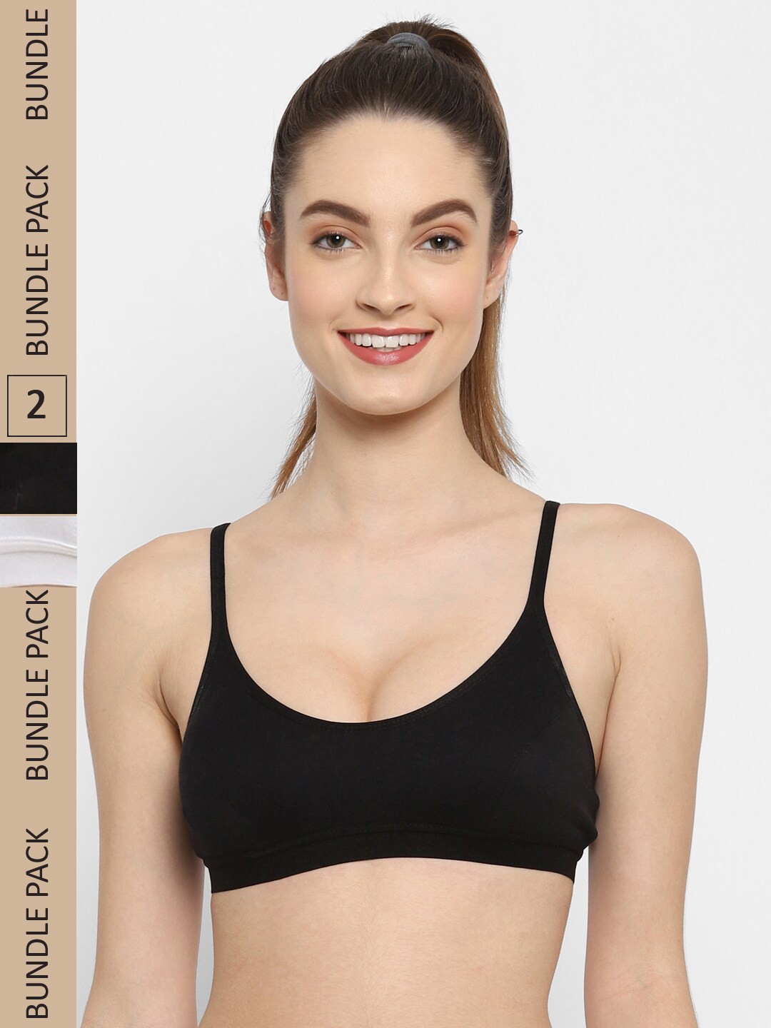 

Floret Pack Of 2 Non Padded Bra, White