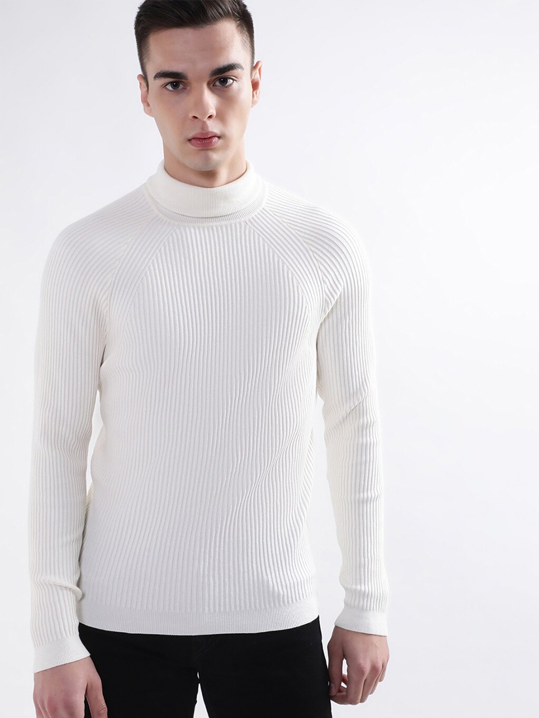 

Antony Morato Men Ribbed Pullover, White