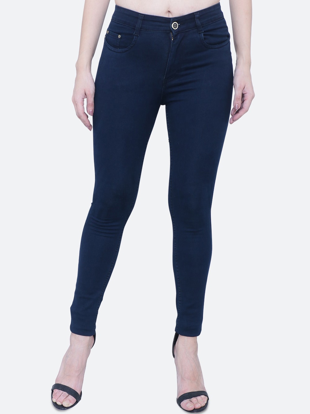 

FCK-3 Women Comfort High-Rise Stretchable Jeans, Navy blue