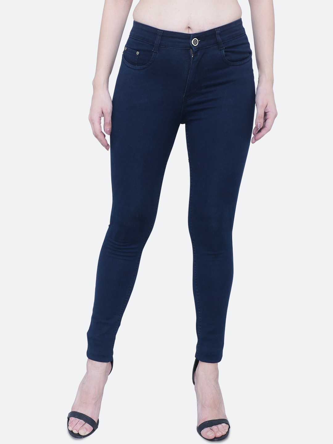 

FCK-3 Women Comfort High-Rise Stretchable Jeans, Navy blue