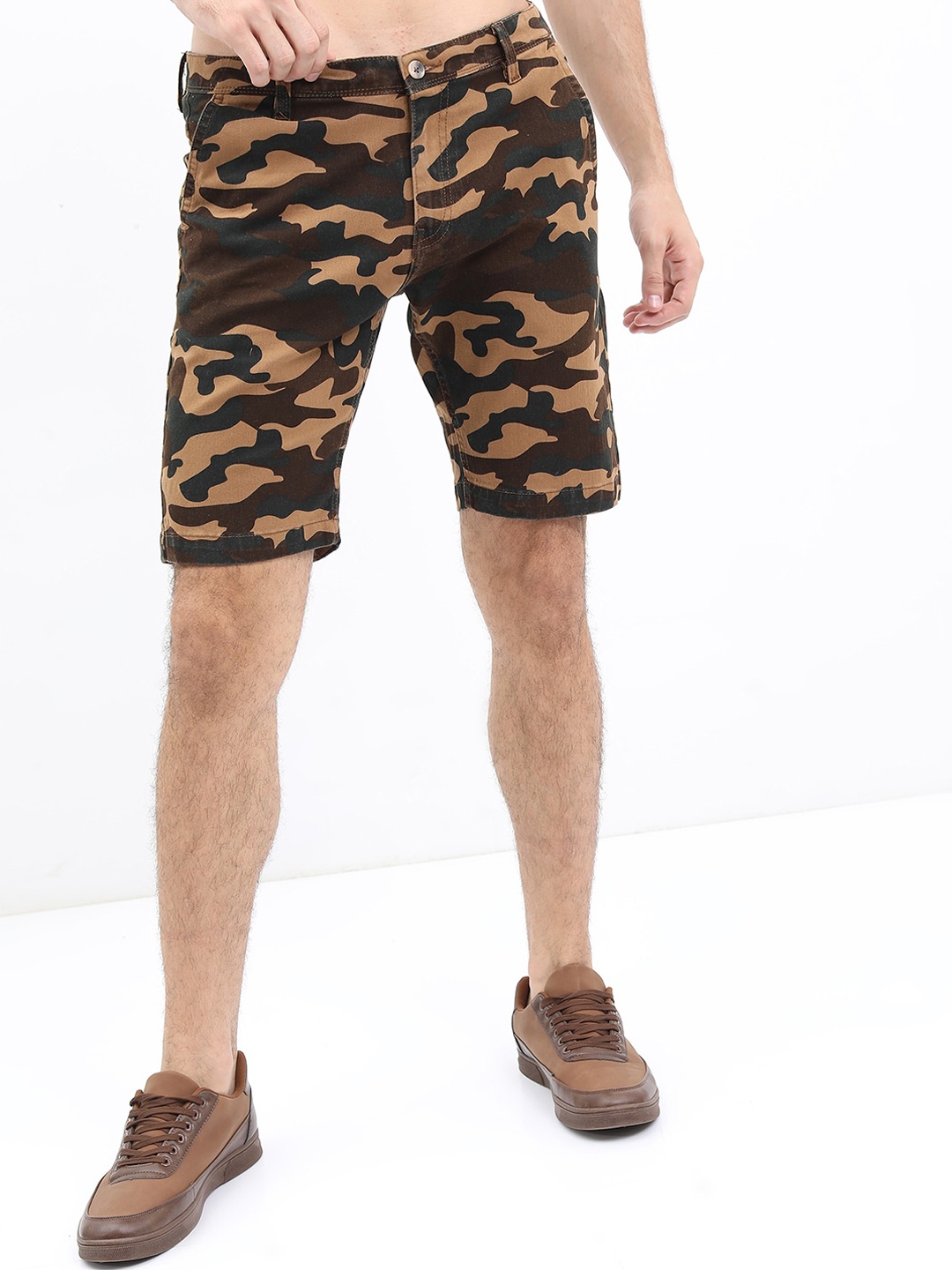 

HIGHLANDER Men Camouflage Printed Shorts, Khaki