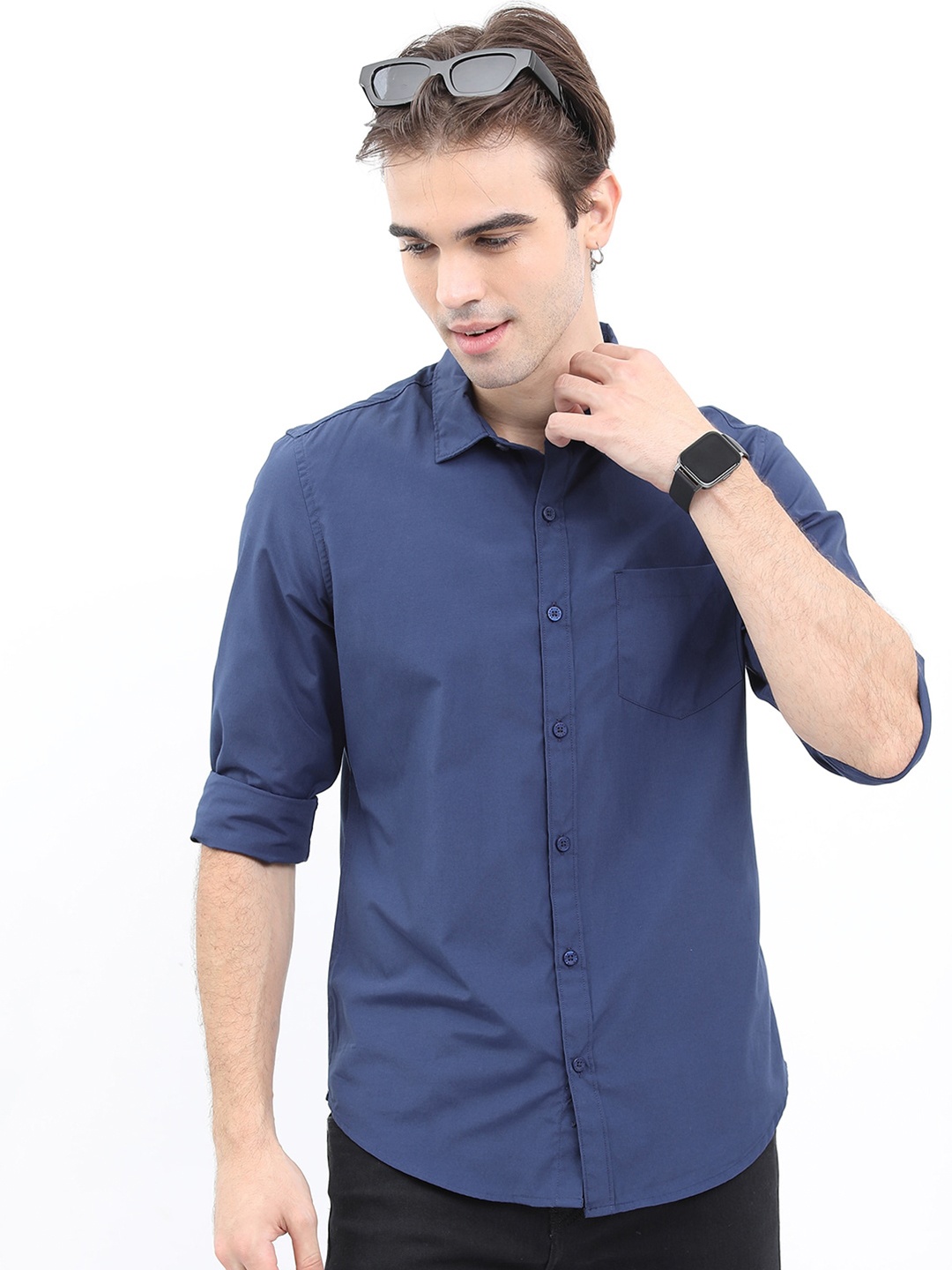 

KETCH Men Slim Fit Casual Shirt, Blue