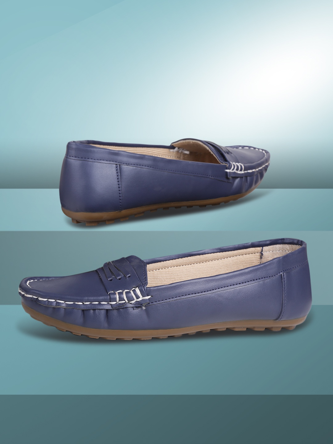 

PERY PAO Women Ballerinas Flats, Navy blue