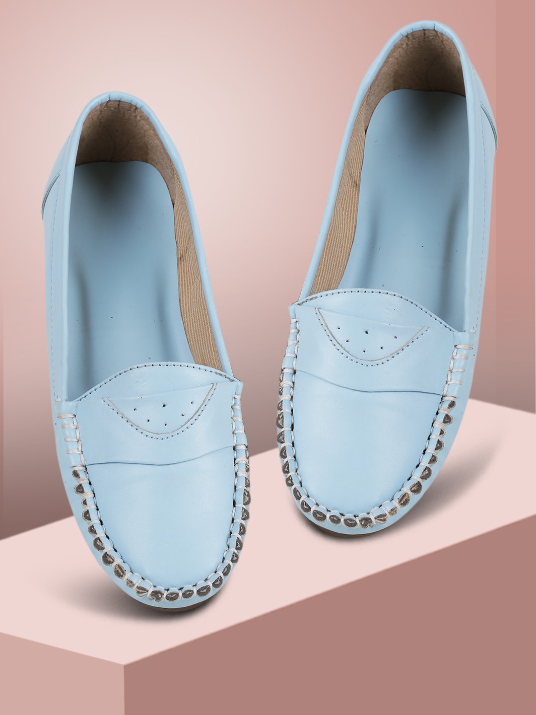 

PERY PAO Women Embellished Loafers, Blue