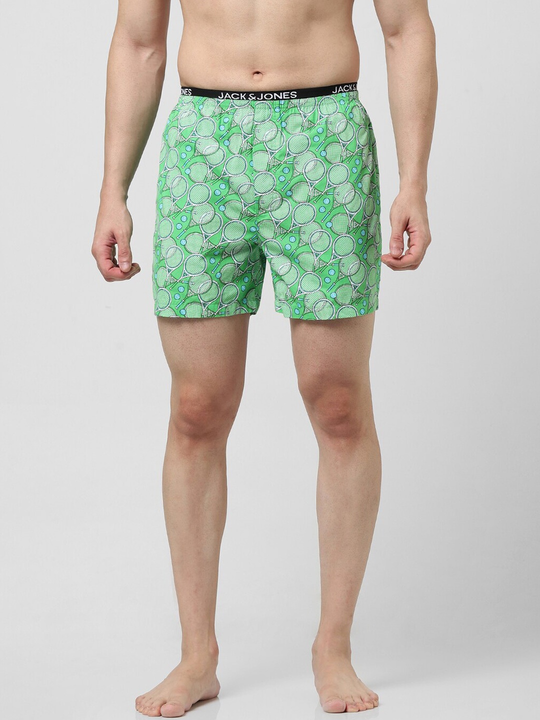 

Jack & Jones Men Printed Cotton Boxers 1689964001, Green