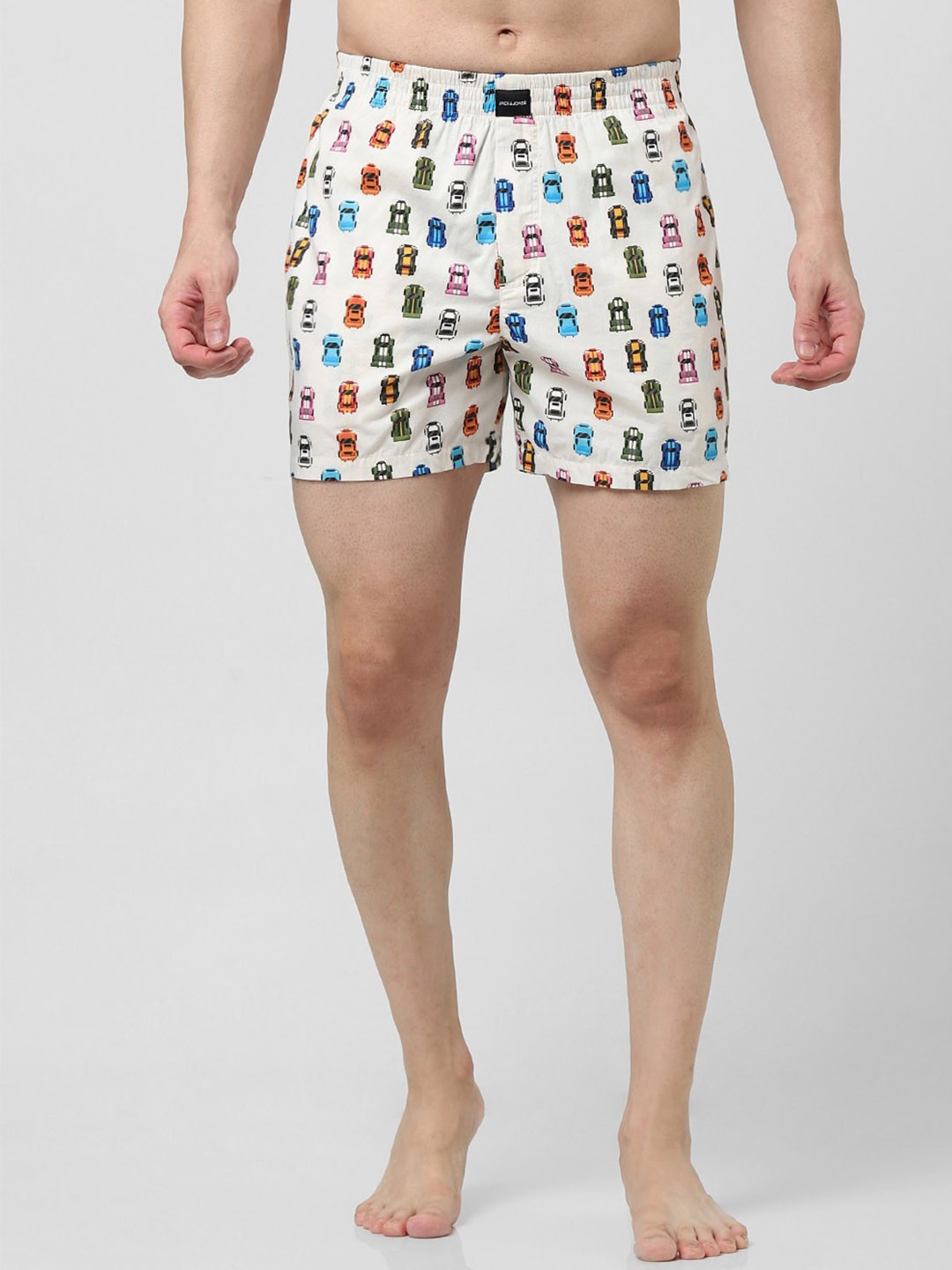 

Jack & Jones Men Printed Cotton Boxers 1689984009, Beige